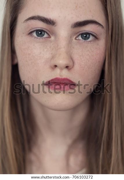 Beautiful Girl Freckles Closeup Stock Photo 706103272 Shutterstock