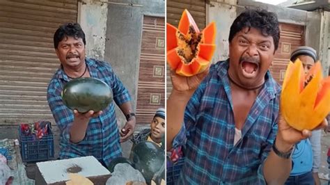 Video Of Vendor Selling Fruits In Bizarre Way Goes Viral And Netizens