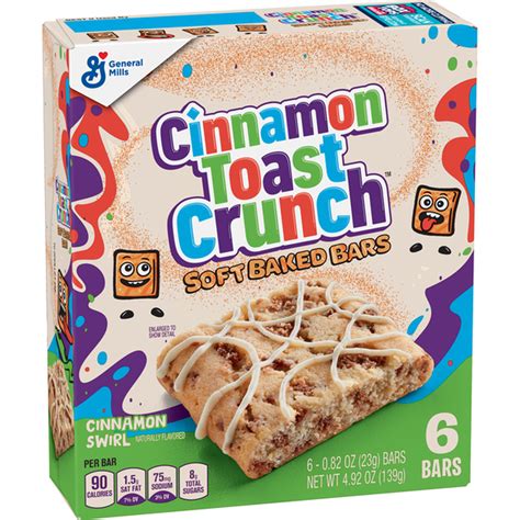 Cinnamon Toast Crunch Soft Baked Bars 6 Count 4 92 Oz Instacart