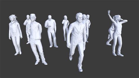 Low Poly People Collection 11 3d Model