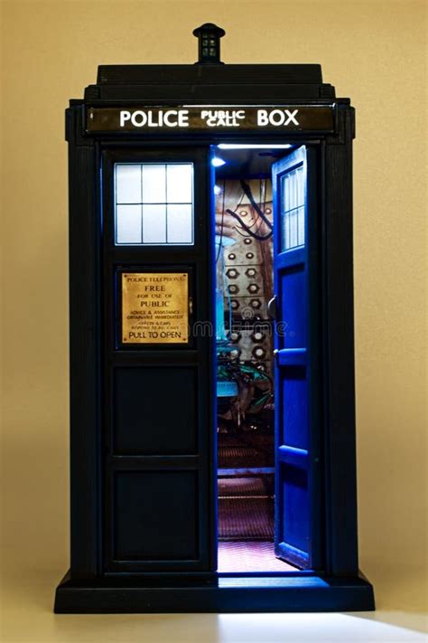 Police Call Box Illuminated Tardis From Doctor Who Editorial Photo