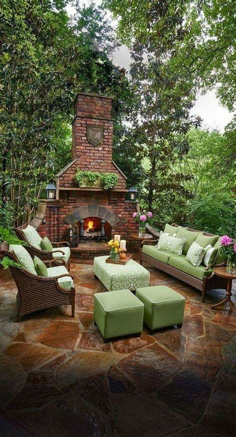 Stylish 30 Marvelous Backyard Fireplace Ideas To Beautify Your Outdoor Decor Rustic Outdoor