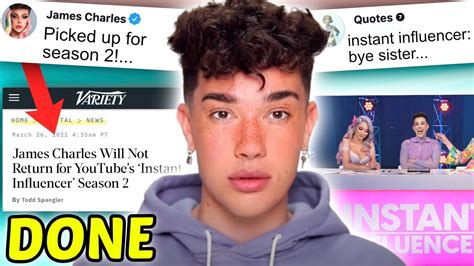 James Charles Dropped From Instant Influencer Youtube