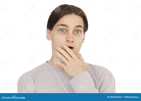 Shocked Guy With Big Eyes Stock Photo Image Of Shock 284786502