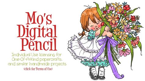 Mo's Digital Pencil | Digital stamps, Digital paper, Digital