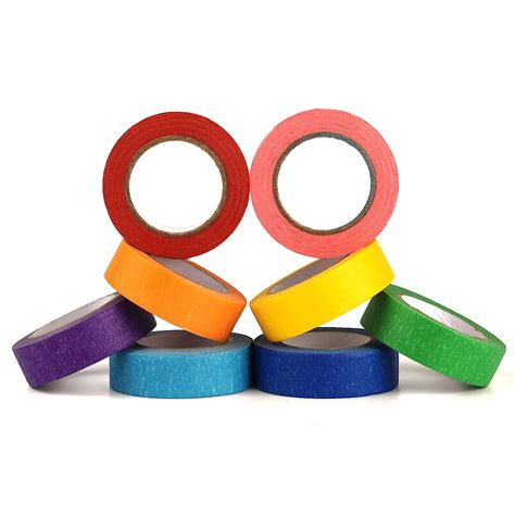 Buy Aiex 8 Rolls Colored Tape Rainbow Tape Masking Tape Set Writable