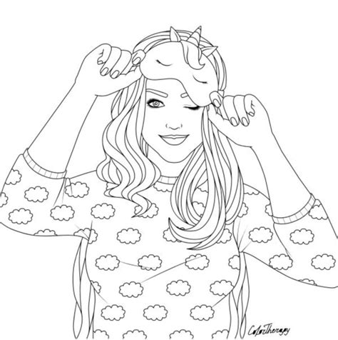 Teenage Girl Coloring Coloring Pages