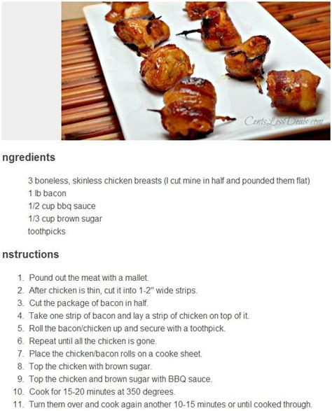 Bacon Wrapped Chicken Bombs Recipes Chicken Recipes Cooking Recipes