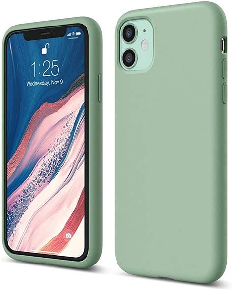 Elago Iphone 11 Case Pastel Green Premium Liquid Silicone Raised