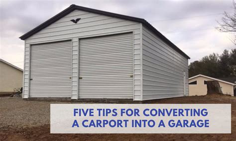 Converting a carport into a garage, this time including the foundation, will cost between $18,000 and $23,000. Five Tips for Converting a Carport into a Garage