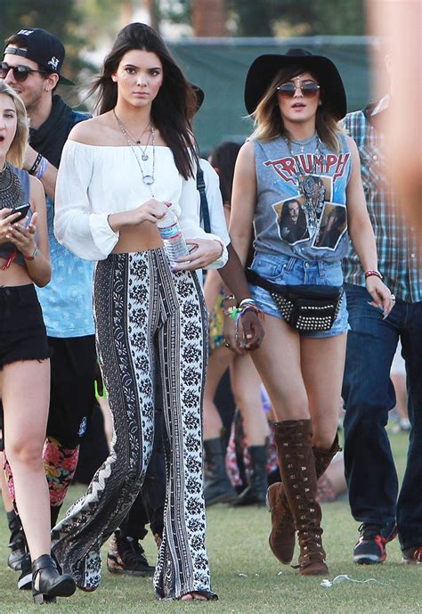 kendall and kylie jenner coachella outfit skinny clothes celebrity street style