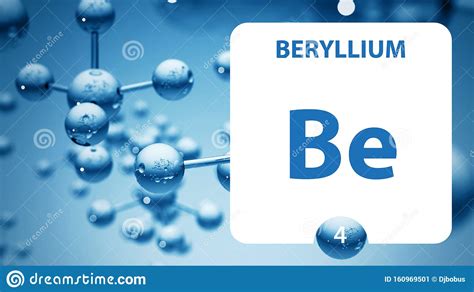 Beryllium-4-Element Erdalkalimetalle Chemisches Element Der Periodischen Tabelle Von Mendeleev ...