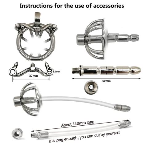 Metal Stainless Steel Male Chastity Cock Cage For Men Penis Lock