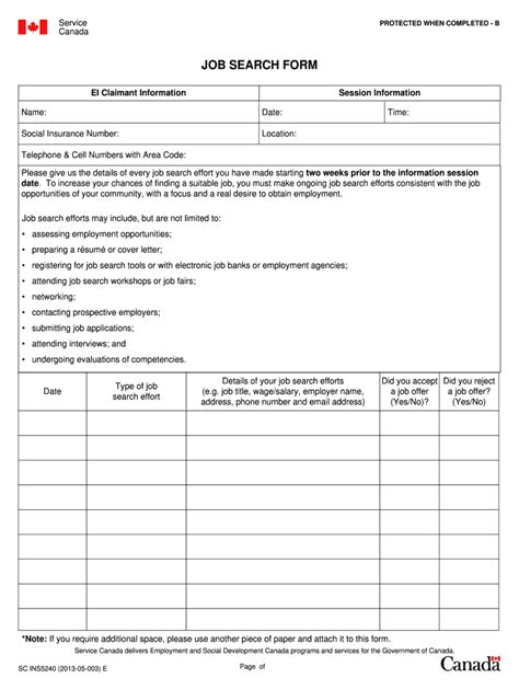 Job Search Form Fill Online Printable Fillable Blank Pdffiller