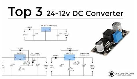 Top Three 24V to 12V DC to DC Converter Circuits