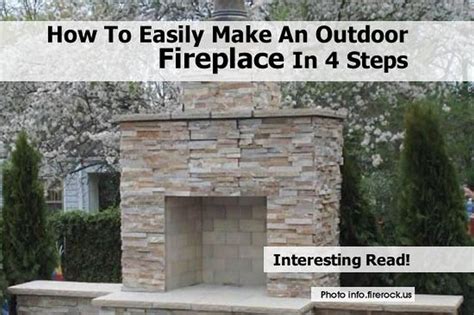 How To Easily Make An Outdoor Fireplace In 4 Steps