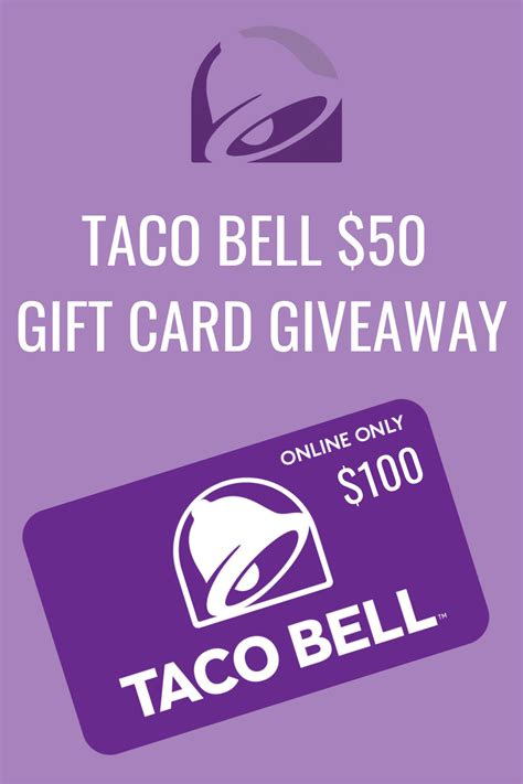 Taco Bell 50 T Card Giveaway T Card Giveaway Taco Bell T