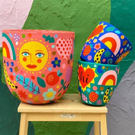 Cool Boho Garden Pots By Summersvenson On Instagram Pottery Painting