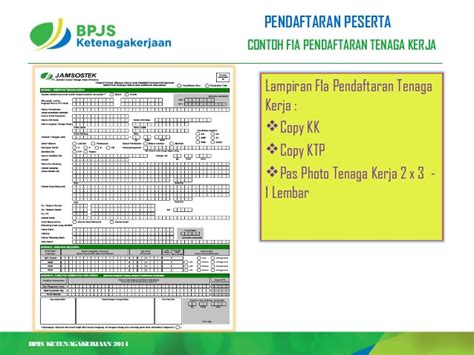 Memiliki pengalaman kerja di bidang kesehatan atau keuangan. Contoh Formulir Pendaftaran BPJS Ketenagakerjaan | BOSBPJS ...