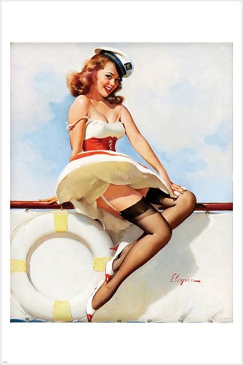 Busty Saylor Pin Up Girl Poster 24x36 Flirty Sex Appeal Skirt Etsy