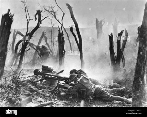 American Soldiers In Combat On The Western Front In The First World War