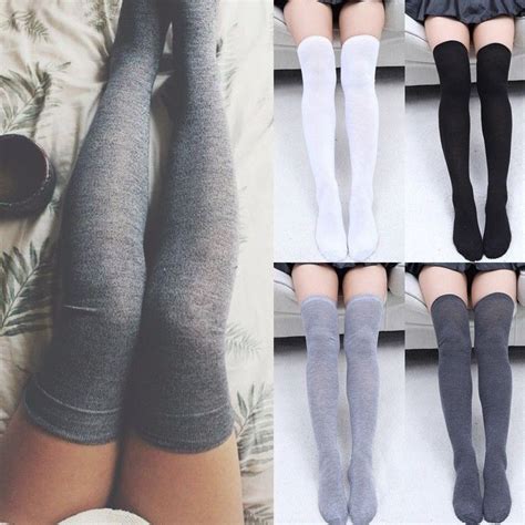 Women Socks Stockings Warm Thigh High Over The Knee Socks Long Cotton