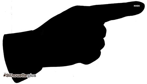 Pointing Finger Silhouette Vector Silhouettepics