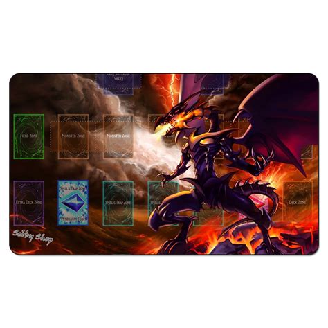Red Eyes Black Metal Dragon Ygo Playmat Board Games Tcg Cards Play Mat