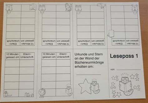 Es besteht präsenzpflicht für alle kinder. Lesepass Vorlage Kostenlos