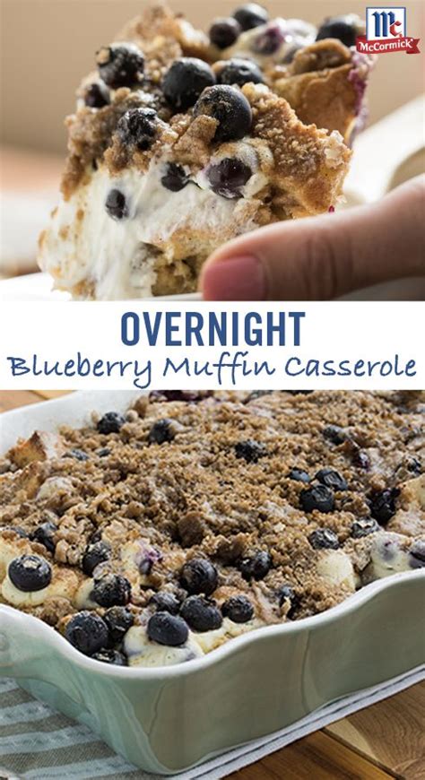 Overnight Lemon Blueberry Muffin Casserole Recipe Breakfast Dishes