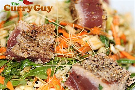 Pan Seared Tuna With Asian Coleslaw By The Curry Guy