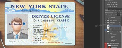 New York Drivers License Psd V1 Fake New York Drivers License