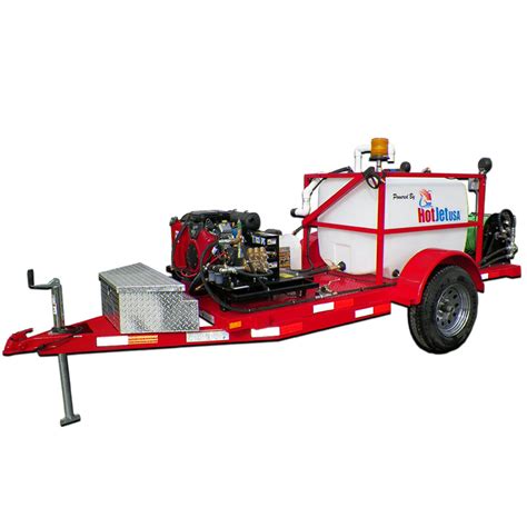 Trailer Mounted Cold Water Sewer And Drain Line Jetter Single Axle