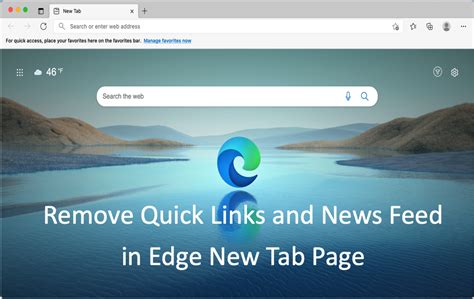 How To Remove Quick Links And News Feed In Microsoft Edge New Tab Page