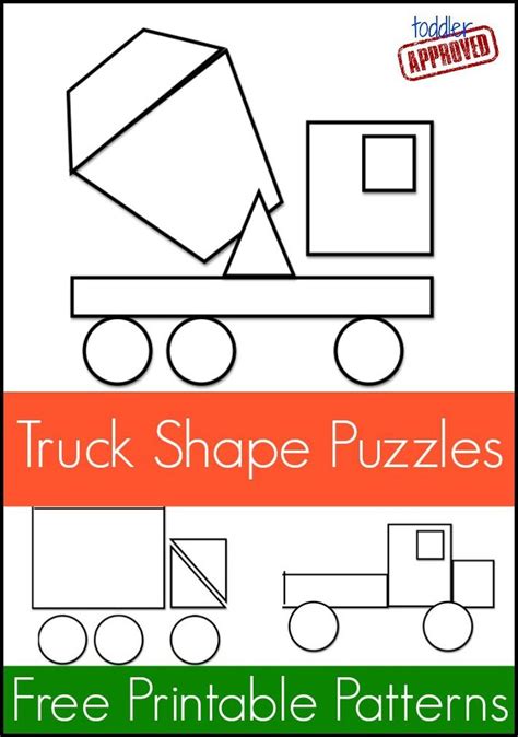 Mom Project Truck Shape Pattern Puzzles Transportation Preschool