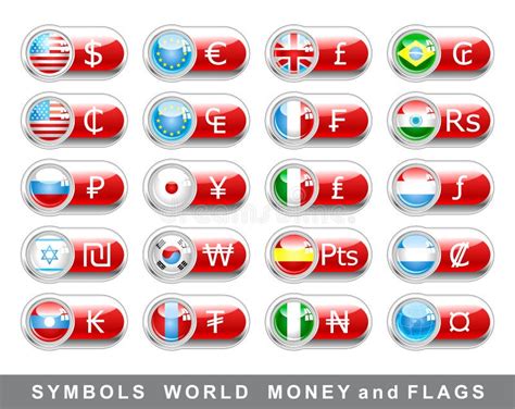 25 Currency Symbols Countries And Their Name Around The World Stock