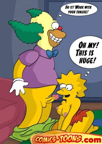 Rule 34 Breasts Color Comics Toons Exposed Breasts Female Human Krusty The Clown Lisa Simpson