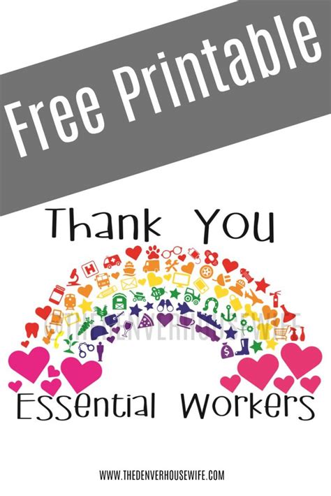 Just print this thank you healthcare workers coloring page, have them. Thank You Essential Workers Rainbow » The Denver Housewife
