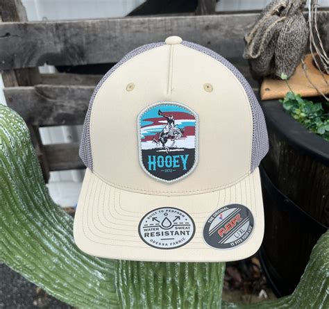 Hooey Cheyenne Tan And Grey Flexfit Hat 2244tngy Country Hats