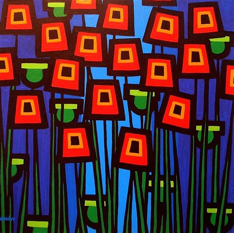 Night Poppies Painting By John Nolan