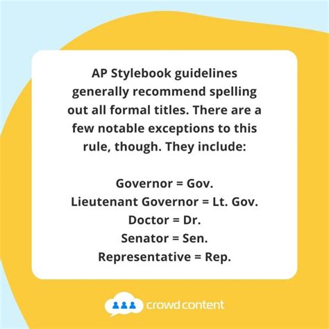 The Complete Guide To Using Formal Titles In Ap Style Content
