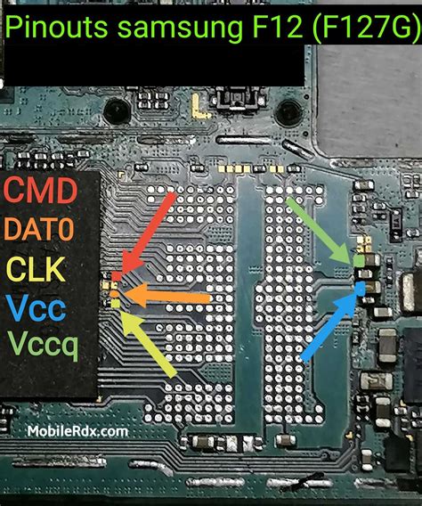 Samsung Galaxy F Sm F G Isp Emmc Pinout Test Point