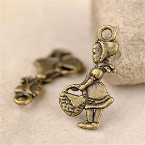 30pcs 21x11mm Antique Bronze Tone Girl Charms Pendant In Pendants From