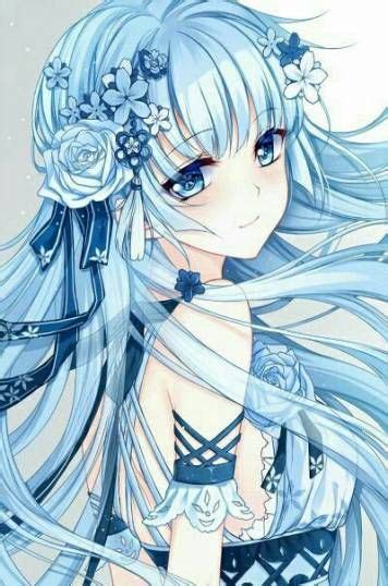 Aesthetic Anime Pfp Blue Desktop Wallpaper Cute Anime Girl White