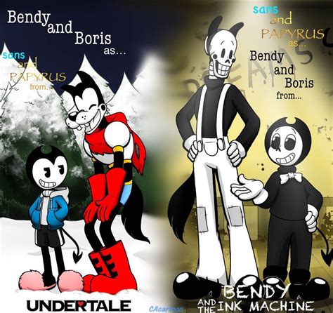 Become an eyewitness of live omg events. HalloweenSpecial(Sans And Papyrus/Bendy and Boris) by ...
