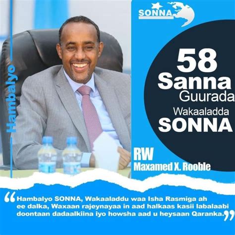 Pm Roble Congratulates Sonna On Its 58th Anniversary Somali National