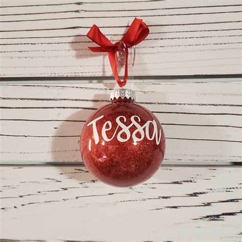 Personalized Name Balls Christmas Ornament Name Ornament Etsy