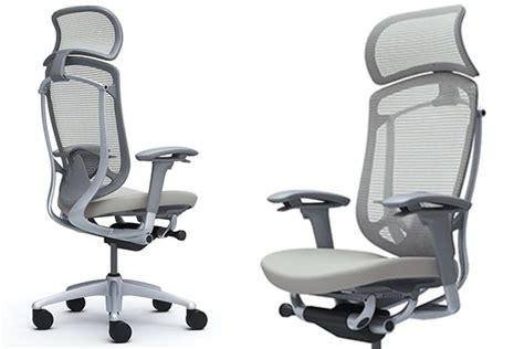 Okamura Contessa Seconda Grey Shell Light Grey Cushion Seat Chair