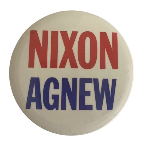 Richard Nixon Agnew Campaign Button Nixon 001