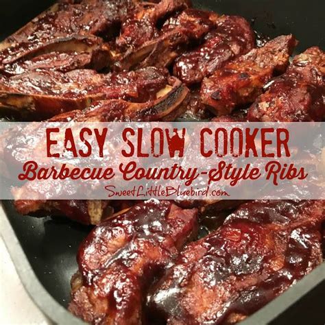 Easy Slow Cooker Barbecue Country Style Ribs Maria S Mixing Bowl